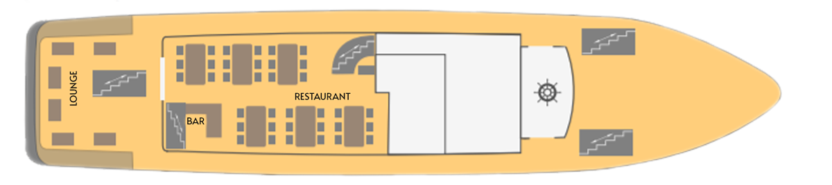 Mini cruiser Equator upper deck plan