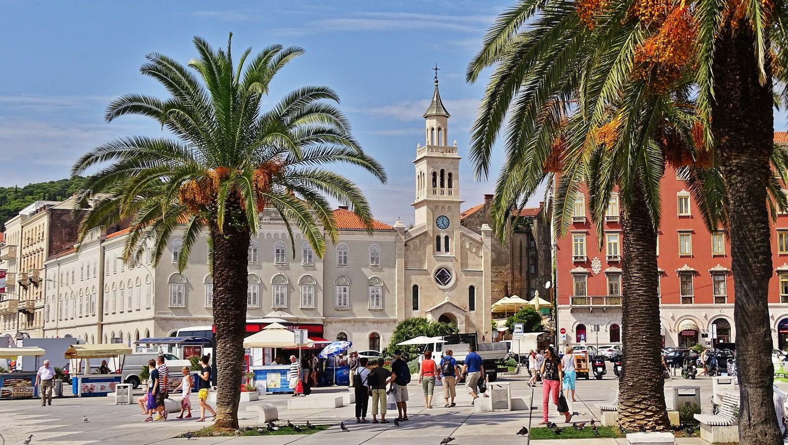 Streets of Split town in Croatia